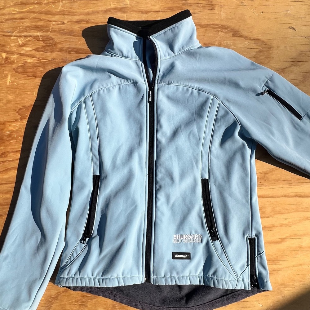 Result La Femme Womens Softshell Jacket Light Blue Fleece Lined Shurgard Size L